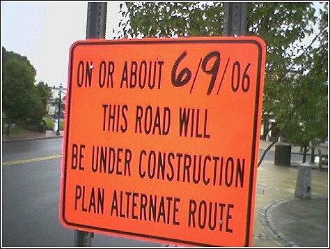 valley road sign