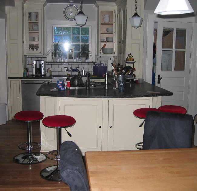stools in kitchen
